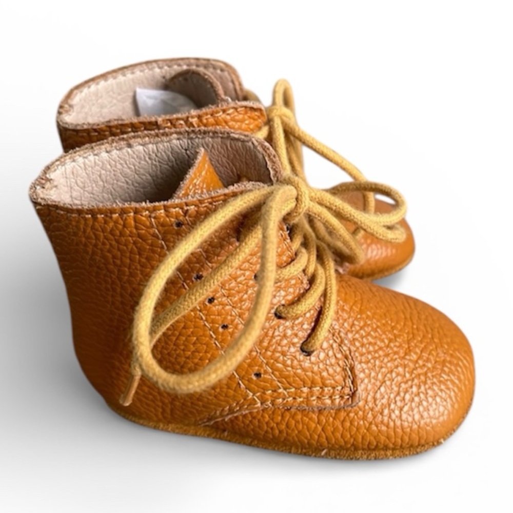 West Coast Mocs Unisex Infant Toddler Leather Booties Size 2